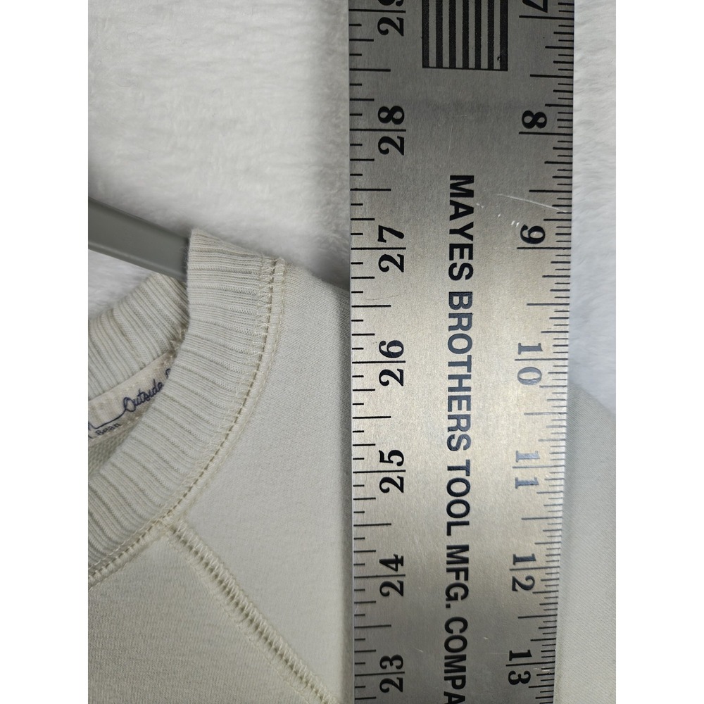 L.L.Bean 24/7 Sweats Crewneck Sweatshirt Womens XL Cream Rainbow Stripe Long... - Picture 8 of 9